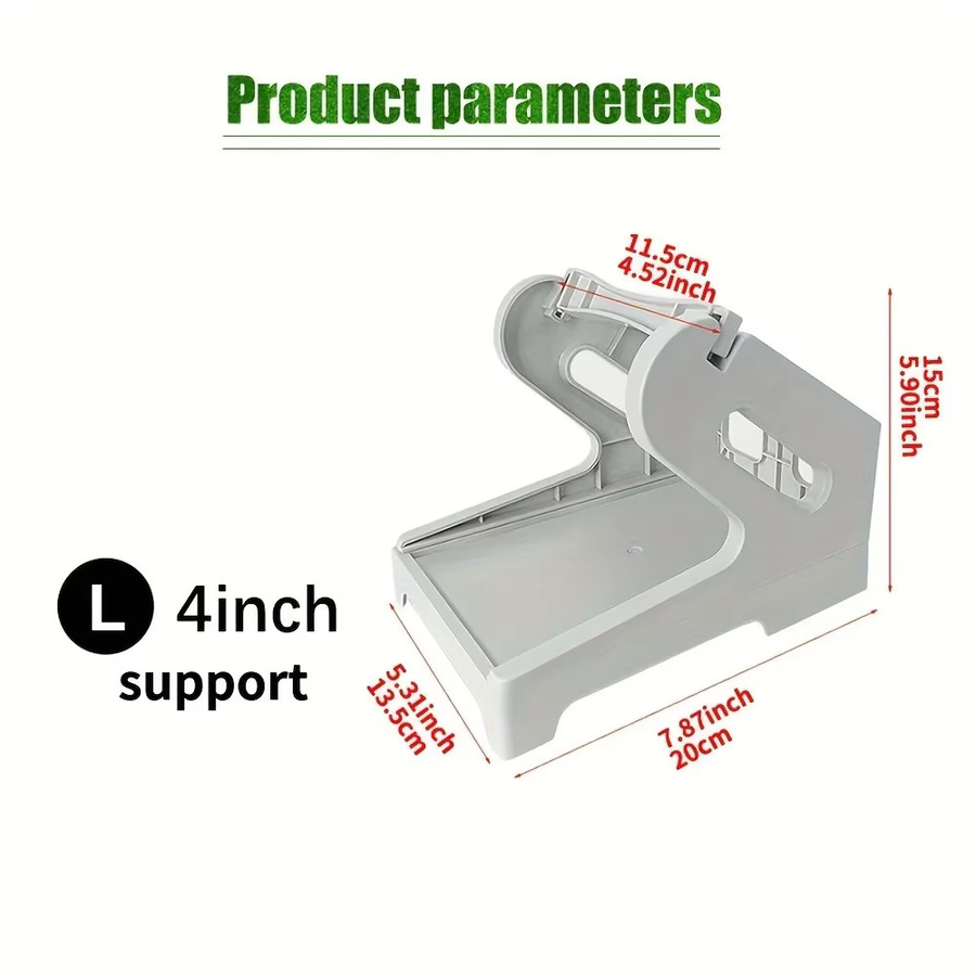 FUNPRINTHYIN 2-in-1 Thermodruckerhalterung für Etikettenrollen und Etikettenstapel in Weiß - Bild 2