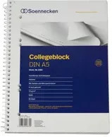 Soennecken Collegeblock DIN A5 mit kariertem Papier in Weiß und Blau - Bild 1