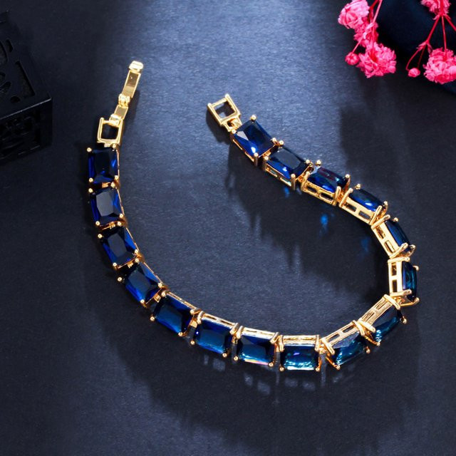 Pera Gliederarmband, Gelbgold, Zirkonia, Damen - Bild 1