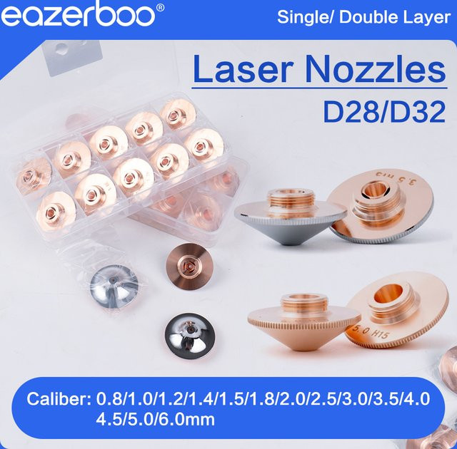 Raytools Laserschneiddüse D32 M11 H15 Einzel- und Doppelchromdüse 2,0 1,5mm für Raytools Precitec Bodor Boci Laserköpfe - Bild 1