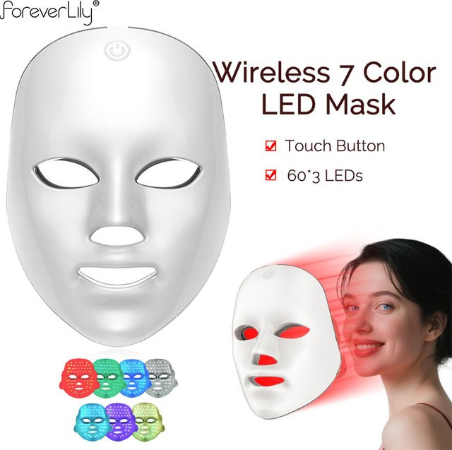 foreverlily LED-Gesichtsmaske, 7-Farben, Unisex - Bild 1