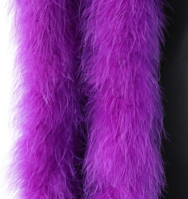 WZBDECOR Flauschige Marabu-Federboa in Violett, 2m Länge für Basteln, Kostüme und Dekoration - Bild 1