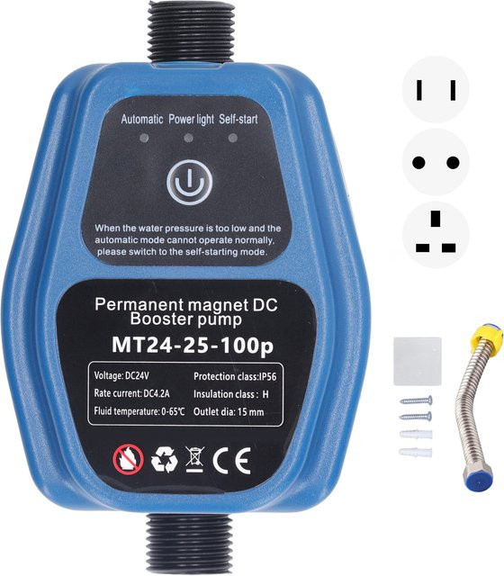 Fdit Wasserdruckerhöhungspumpe mit intelligenter Erkennung, 100 W, 24 V, 25 l/min, IP56 Schutzklasse - Bild 1