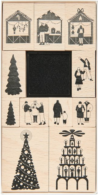 Rico Design Paper Poetry Stempelset Weihnachtsmarkt - Bild 1
