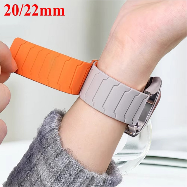 NEY Uhrenarmband Silikon, Magnetband, 22mm 20mm, Multicolor - Bild 1