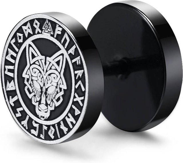 Lucky Star Jewelry Ohrstecker Edelstahl, Schwarz, Herren - Bild 1