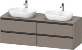 Duravit Waschtischunterschrank Ketho.2 mit 4 Schubladen, wandhängend, Breite: 160 cm, Tiefe: 55 cm, Höhe: 56,8 cm - Bild 1