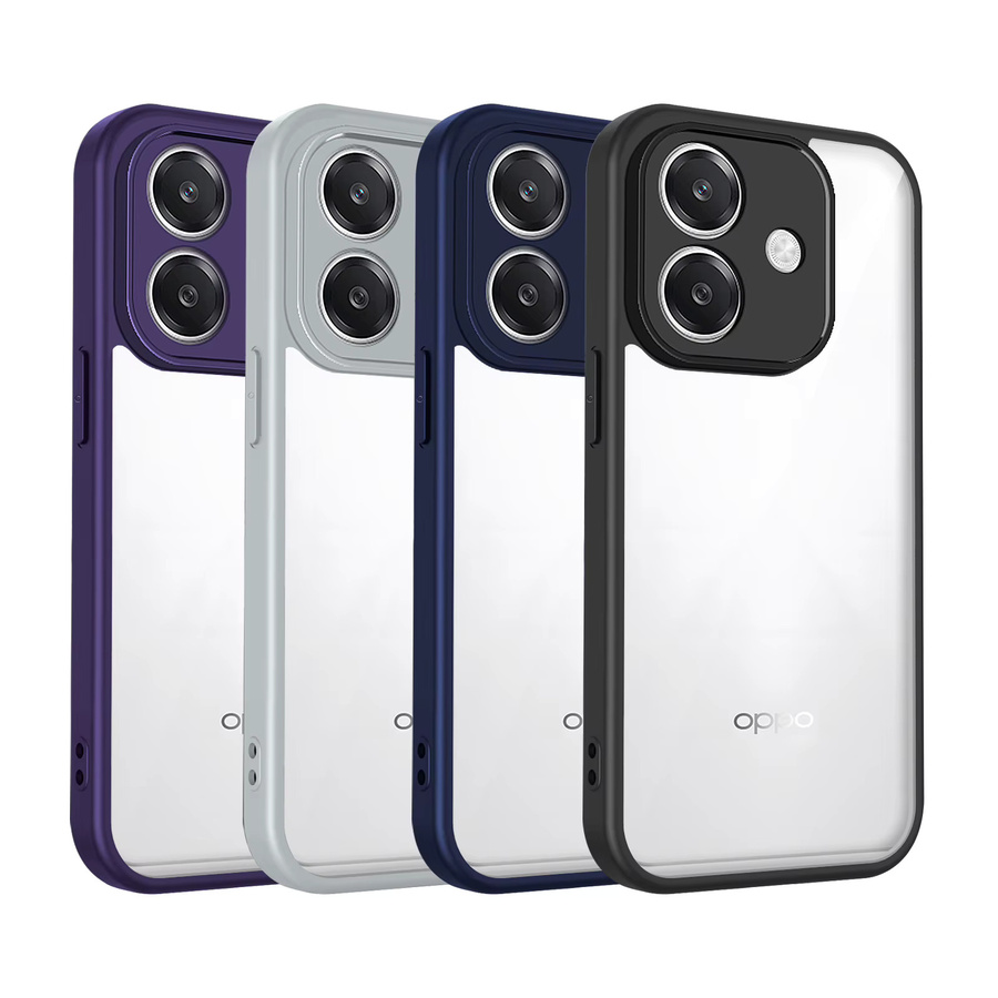 Stoßfeste Silikon-Handyhülle für Oppo A3 4G 2024 CPH2669 und Oppo A3 5G CPH2683, transparente matte Rückseite mit Luftkissen-Schutz - Bild 2