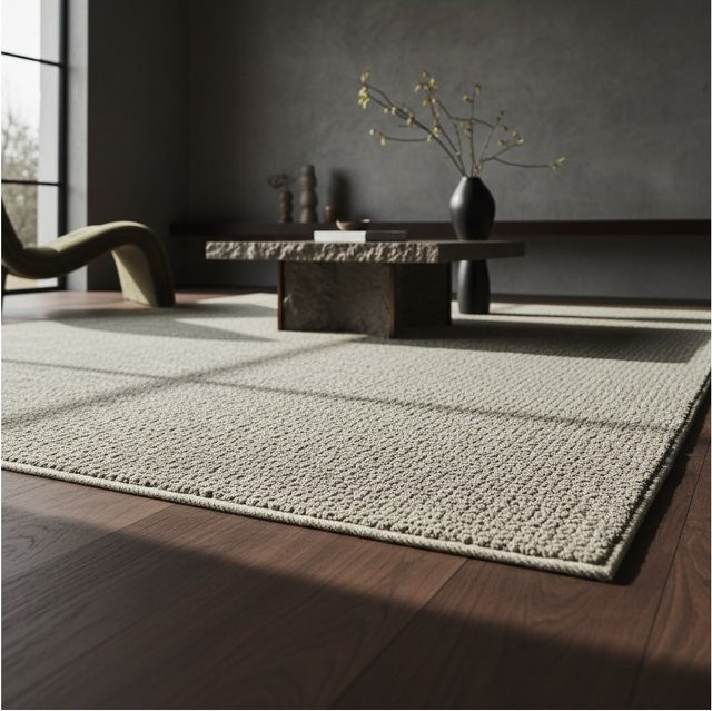 Flachwebteppich CIMA von Kadima Design, einfarbig, Beige, B x T: 280 x 370 cm - Bild 1