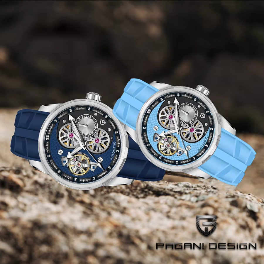 PAGANI DESIGN Automatik-Armbanduhr, Edelstahl, Saphirglas, Herren - Bild 4