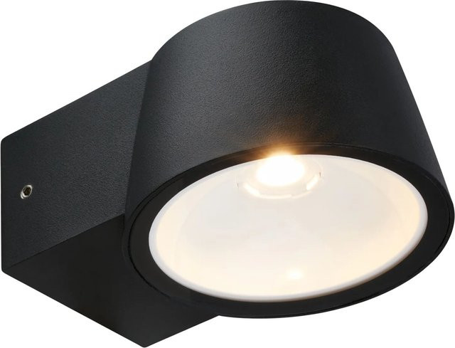 Telefunken LED-Outdoor-Wandleuchte IP54 in Schwarz aus Aluminium, Warmweiß, B/T/H: 5,5 x 9,5 x 13 cm - Bild 1