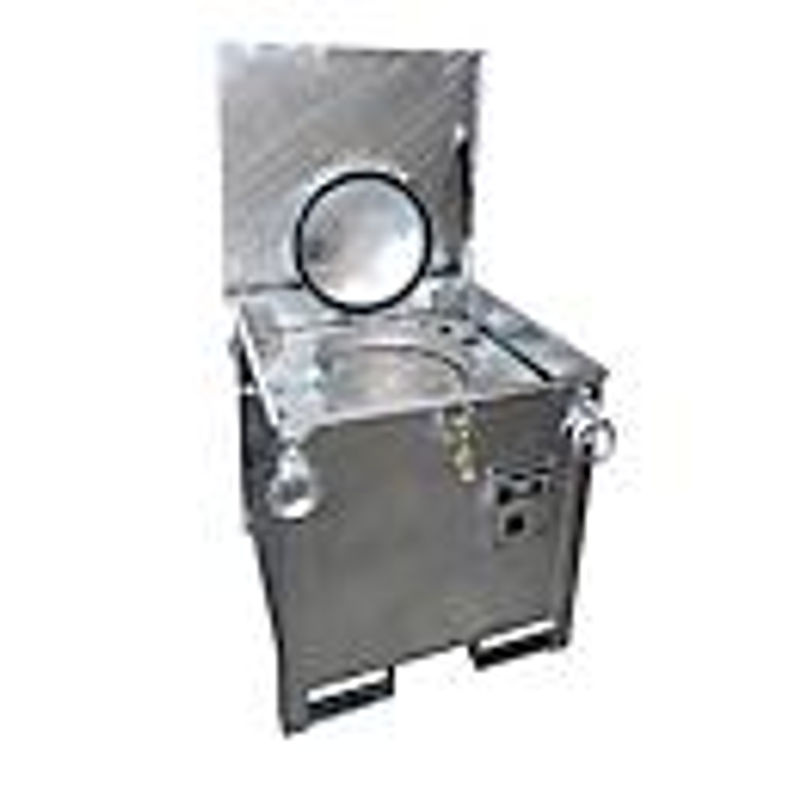 Sammelbehälter BAUER ASB 250 aus Stahlblech in Silber, stapelbar und abschließbar, B/T/H: 79,0 x 81,5 x 83,0 cm - Bild 2