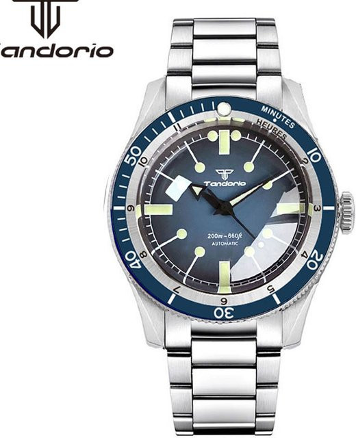 Tandorio Armbanduhr, Automatik, Edelstahl, 40 mm, Schwarz, Herren - Bild 1