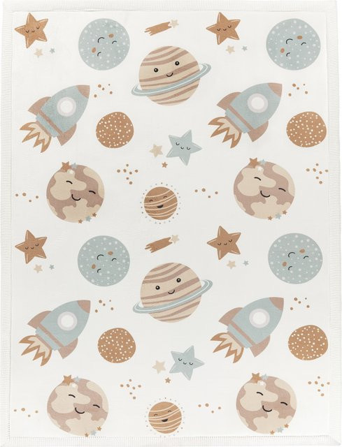 Waschbarer Kinderteppich Emilio mehrfarbig abstrakt B/T: 200 x 280 cm - Bild 1