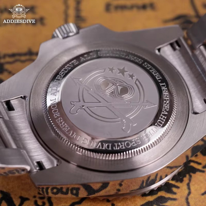 ADDIESDIVE Armbanduhr, Quarz, Edelstahl, 20 ATM, Herren, Schwarz - Bild 4