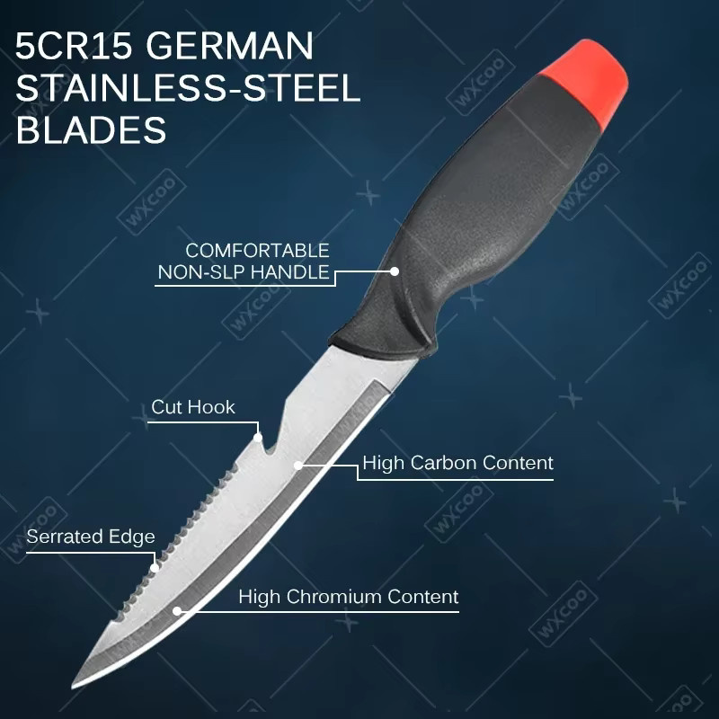 WXCOO Sashimi-Messer aus Edelstahl als japanisches Fischfiletiermesser und Küchenmesser mit Schutzhülle - Bild 2