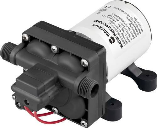 TOOLCRAFT Niedervolt-Druckwasserpumpe TO-10362525 in Schwarz mit 678 l/h und 12 V/DC - Bild 1