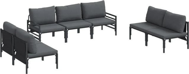 7-teiliges vidaXL Garten-Sofa-Set aus Stahl in Anthrazit - Bild 1
