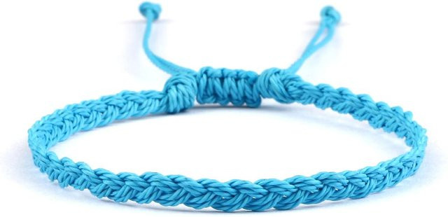 Armband zjy8, gewachster Faden, blau, Unisex - Bild 1