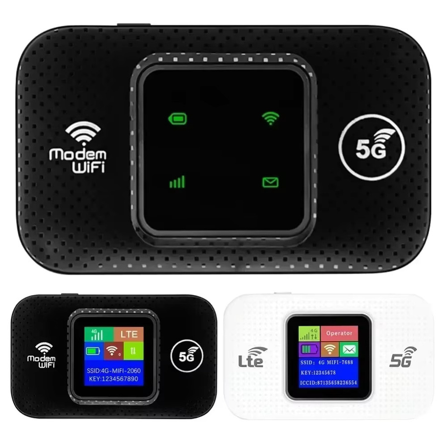Mobiler 4G 5G WiFi 6 Hotspot-Router in Schwarz mit SIM-Kartenslot für bis zu 10 Benutzer - Bild 2