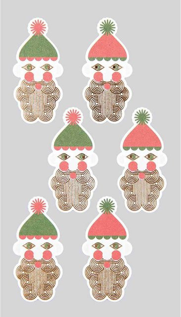Rico Design Paper Poetry Sticker Nikolaus in Gold, 4 Bogen - Bild 1