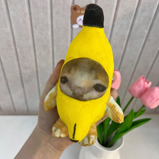 Binchi Fitness Banane Katze Puppe Anhänger, Plüsch, mit Sound, ab 3 Jahre - Bild 1