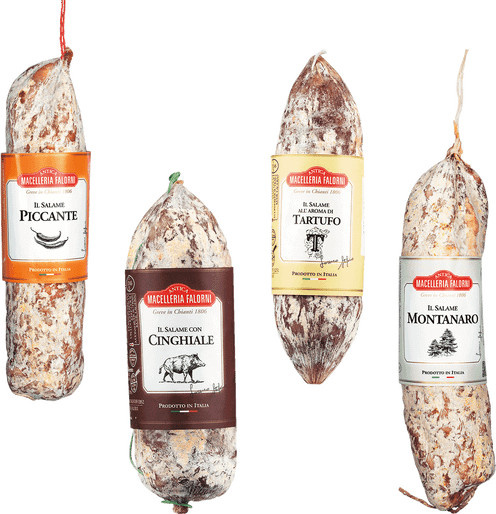 Antica Macelleria Falorni Schätze der Toskana Wurst/Schinken 1000 g - Bild 1