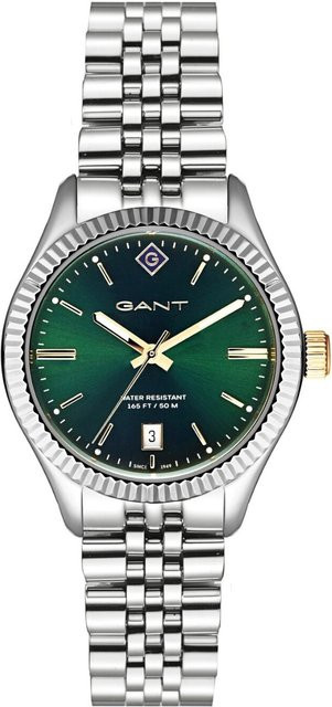 Gant Damenuhr Sussex, Quarz, Edelstahl, Grün, 34 mm, 5 ATM - Bild 1