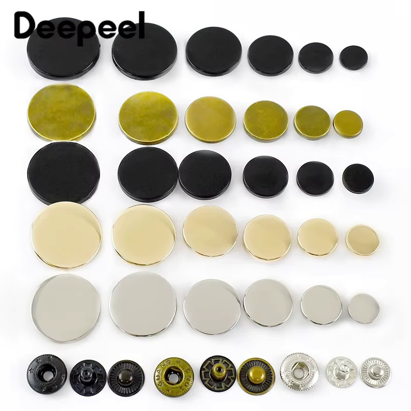 Deepeel Metall-Druckknöpfe in Bronze, 20 Sets für Kleidung und Bastelzubehör, Durchmesser: 10–25 mm - Bild 4