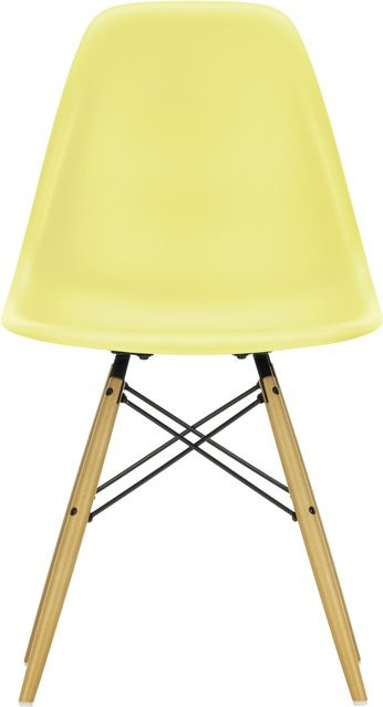 Vitra DSW Eames Plastic Side Chair in Gelb aus Kunststoff und Holz mit mattem Finish - Bild 1