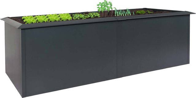 Metallhochbeet MCW N24 mit Schneckenkante als Gemüsebeet oder Blumenkasten, Farbe Anthrazit, H x B x T: 78 x 250 x 90 cm - Bild 1