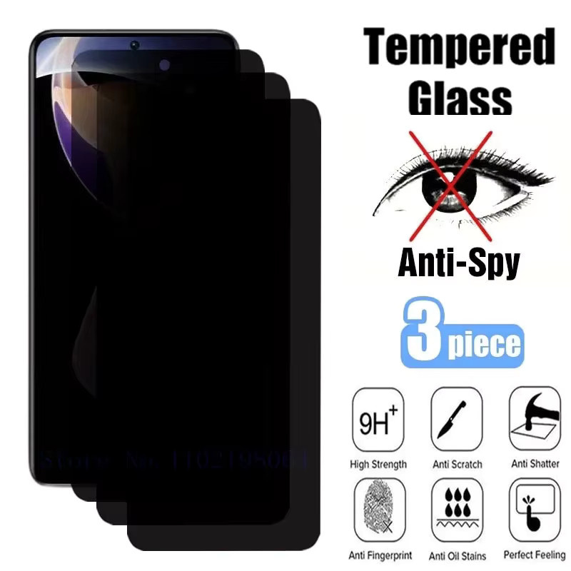 3er-Pack Motorola Privatsphäre Temperglas Displayschutzfolie Anti-Spy für Moto G13 G32 G42 G53 G72 G22s E13 G24 Power G Play 2024 - Bild 7