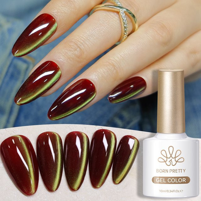 BORN PRETTY Scarlet Jade Magnetischer Gelnagellack, 10 ml, Glänzend - Bild 1