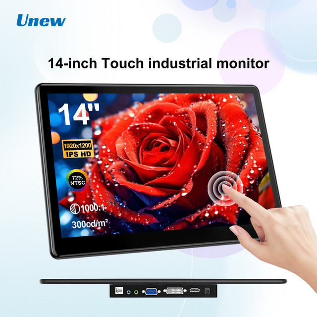 Unew Premium Tragbarer 14 Zoll Monitor mit Touchscreen und IPS Display in Schwarz für Laptop, Handy und CCTV - Bild 1