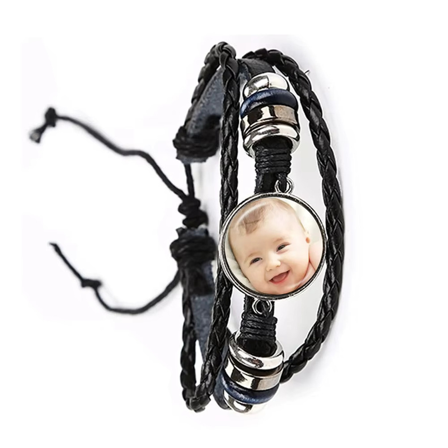 MSCHENGDORIS Lederarmband, Schwarz, Unisex - Bild 2