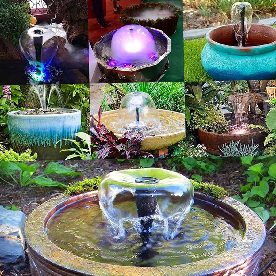 Verstellbares Kunststoff-Springbrunnenkopf-Set in Schwarz für Gartenteiche, Pools und Aquarien mit 1/2-Zoll und 3/4-Zoll Düsen-Kit - Bild 5