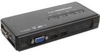 InLine KVM Switch 4-fach USB Schwarz (60614H) - Bild 1