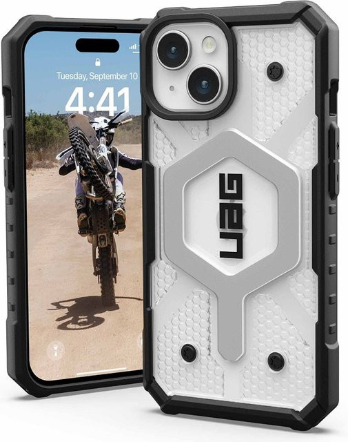 Urban Armor Gear Pathfinder MagSafe Schutzhülle für Apple iPhone 15 Plus, Transparent - Bild 1