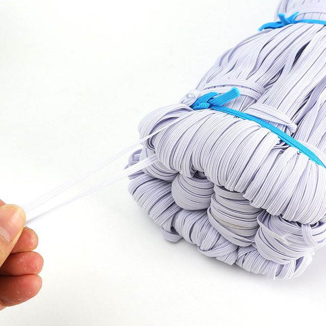 Elastische Gummibänder in Weiß und Schwarz für DIY und Nähen, flache Stretchbänder als Zubehör - Bild 1