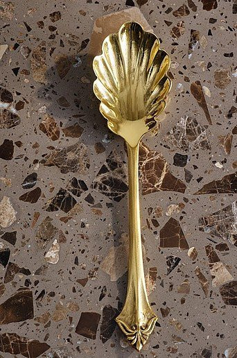 Jotex LEAH Vorlegebesteck Löffel aus Metall in Gold poliert - Bild 1