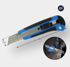 Brilliant Tools Cutter-Messer mit einziehbarer Klinge aus Metall und Kunststoff - Bild 2