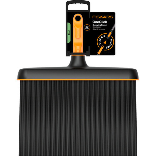 Fiskars Besenkopf OneClick in Schwarz B/H/T: 27,1 x 28,8 x 5,8 cm - Bild 2