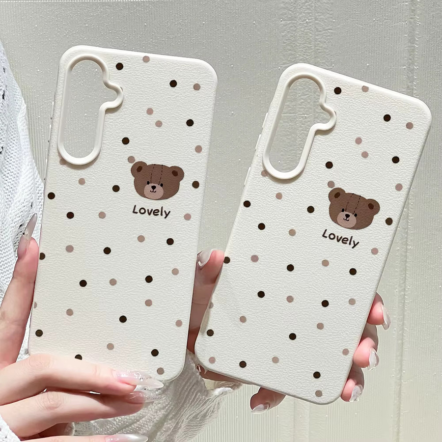 AKABEILA Handyhülle mit niedlichem Cartoon-Bären Design für Samsung Galaxy S25 Ultra S24 FE S23 A56 5G A55 A16 A17 A36 A53 A35 A34 A06 A07 A26 A05S in Pink - Bild 3