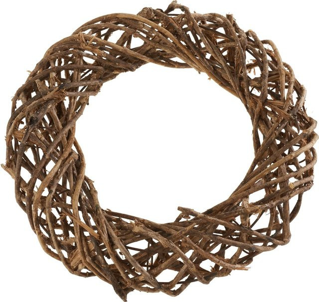 VBS Rattan-Kranz aus Peddigrohr und Draht in Braun für Ostern, Durchmesser: 30 cm - Bild 1