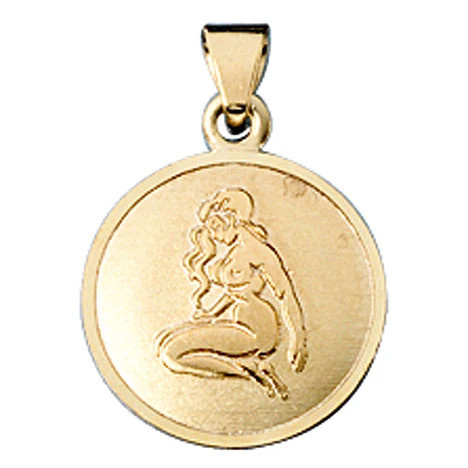 Colfem Anhänger Sternzeichen Jungfrau, 333 Gelbgold, matt, Unisex - Bild 1