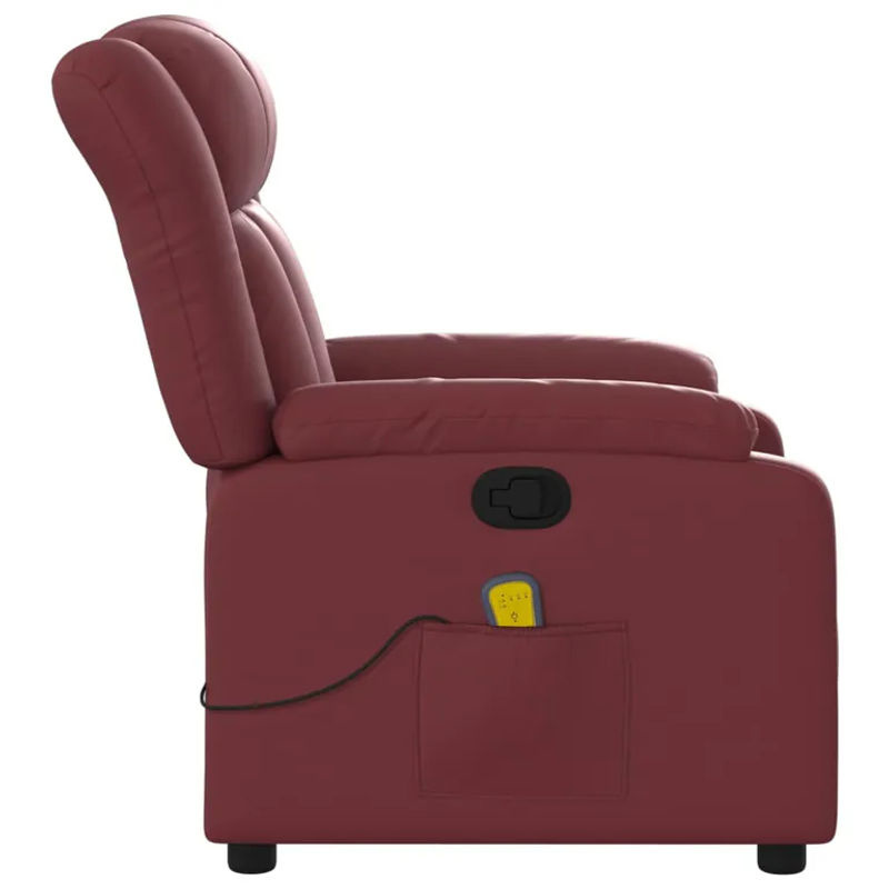Vidaxl Klappbarer Massagesessel Relaxsessel aus Kunstleder in Rot - Bild 5