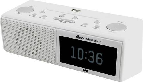 Soundmaster UR8350WE Radiowecker DAB+ und UKW in Weiß - Bild 1