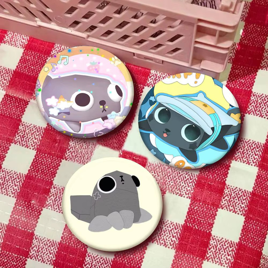 Mesuca Brosche, Emaille-Pin, Cartoon-Stil, Rund - Bild 3