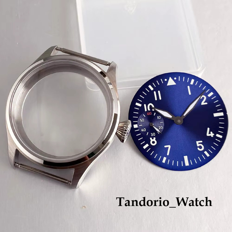 Tandorio Uhrengehäuse Saphirglas, 42 mm, Silber, Unisex - Bild 2