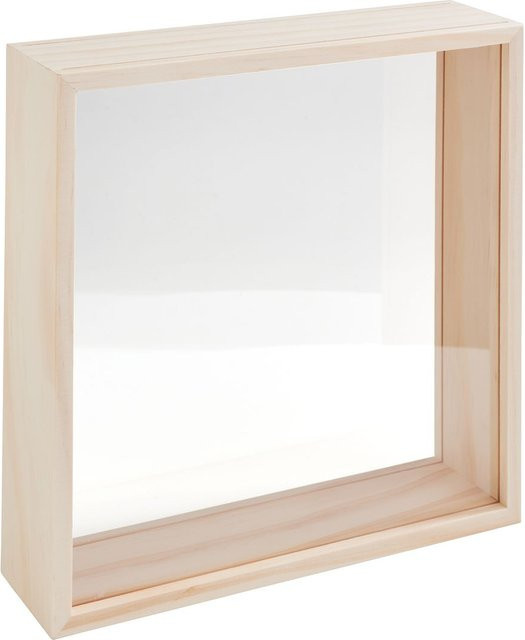 VBS Objekt-Rahmen Quadrat Beige B: 20 cm, T: 20 cm, H: 5,5 cm - Bild 1
